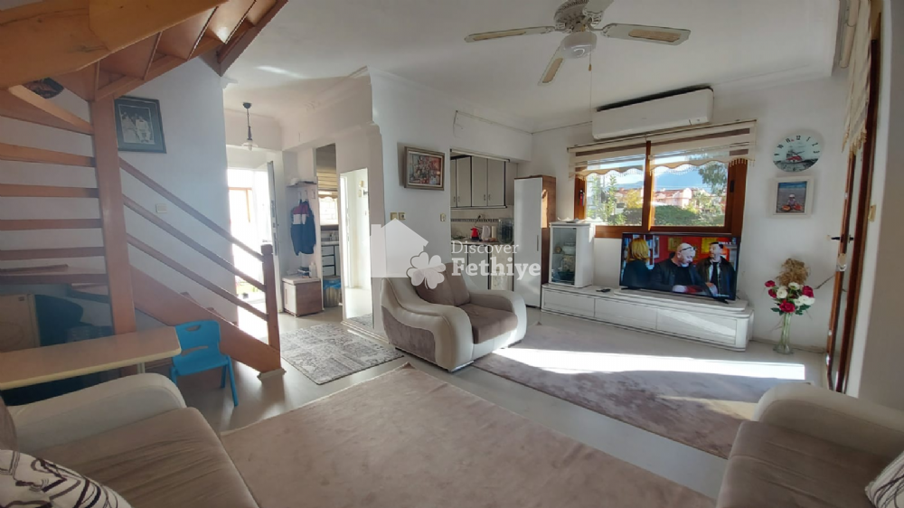 Fethiye Çalış mevkinde satılık 3+1 ikiz villa havuzlu site Discover